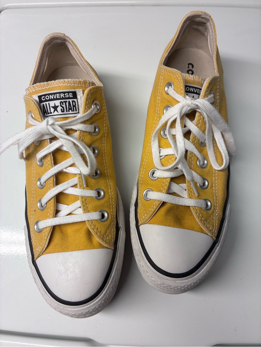 Converse Yellow Low Top Sneakers
